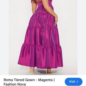 Fashion Nova Fuchsia Tiered Dress